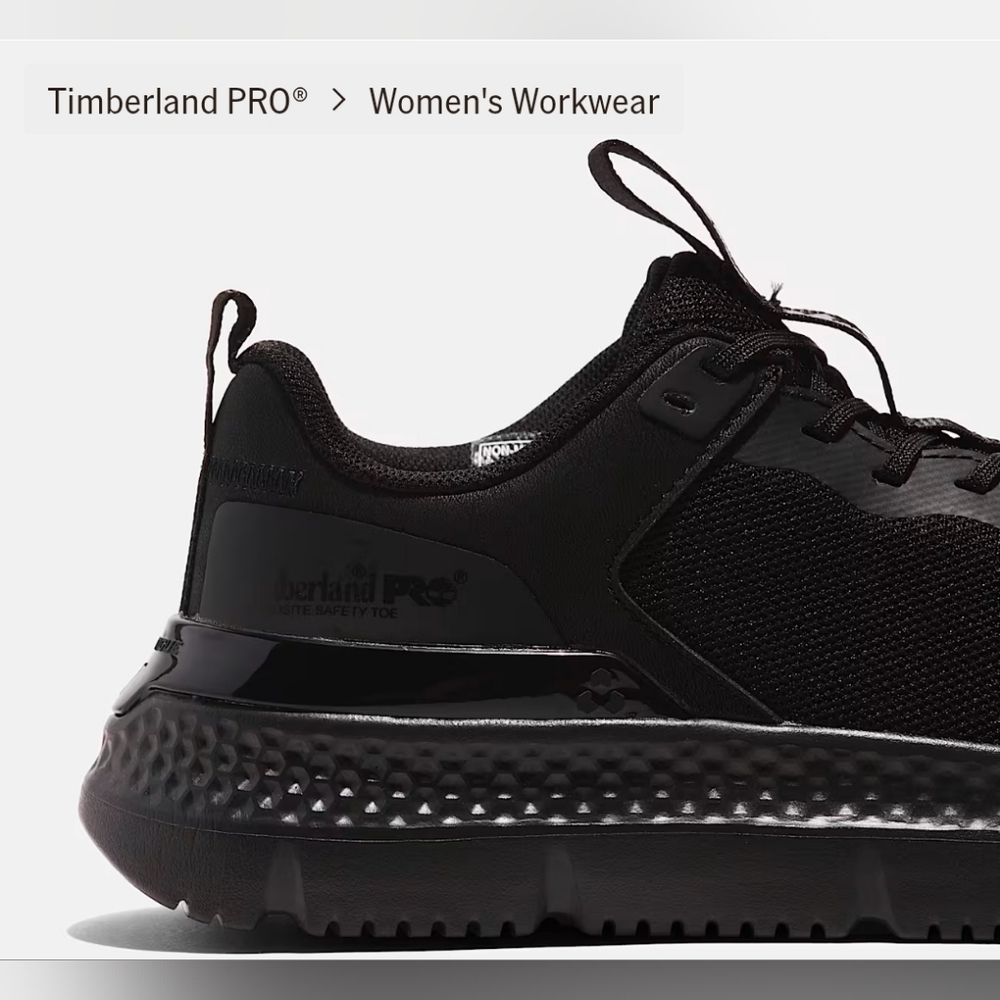 Timberland Women's PRO All-Black Athletic Work Sneakers - Picture 10 of 10